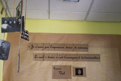 Citation Simone Veil - Immaculée Conception Bailleul